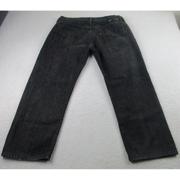 Levis Jeans 562 Mens Size 36x30 (36x27) Black Label Denim 5 Button Fly Dark Wash - Picture 11 of 14